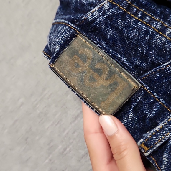 RARE!! Vintage Lee Riders Dark Acid Wash High Rise Tapered Leg Baggy "Mom" Jeans - Picture 7 of 14